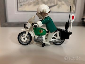Playmobil 3564moto polizia tedesca vintage Polizei