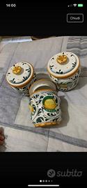 Set di 3 vasi con limoni Arno