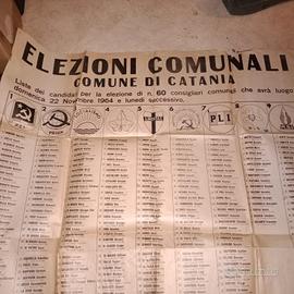 poster elezioni comunali Catania 1965