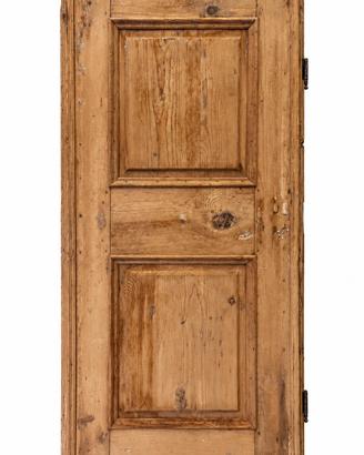 Porta antica in legno massello a tre pannelli