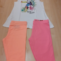 NUOVO Stock 2 Leggings +T-shirt 13-14 ANNI RAGAZZA