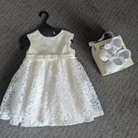 Vestito Battesimo IDEXE bimba 18 mesi e scarpe 19 