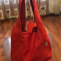 Borsa in vera pelle nappa rossa - Pulicati