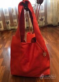 Borsa in vera pelle nappa rossa - Pulicati