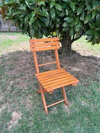 Sedie in legno pieghevoli