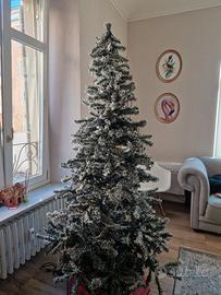 Albero di natale innevato 2,10 mt slim