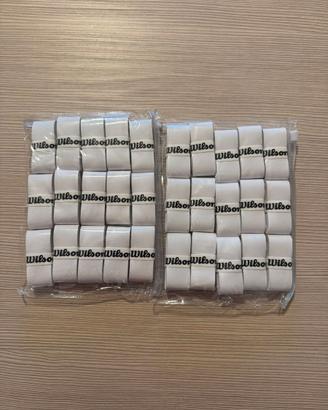 Wilson Profile Overgrip 30 Pezzi Bianchi Tennis
