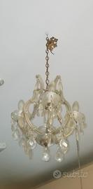 Lampadario 5 luci - gocce - stile maria teresa