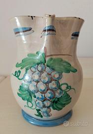 brocca caraffa ceramica Caltagirone dipinto a mano