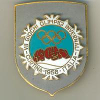 BADGE PIN SPILLA OLIMPIADI CORTINA 1956