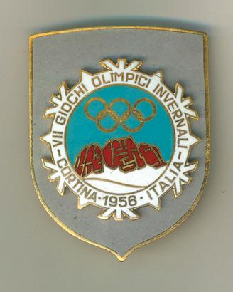 BADGE PIN SPILLA OLIMPIADI CORTINA 1956