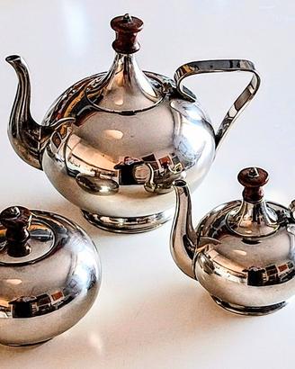Set teiera caffettiera zuccheriera silver Cassetti