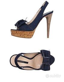 Sandali denim blu Alessandro B. n. 37.5 nuovi