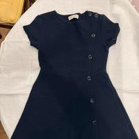 Vestito zara Kids blu navy con bottoni laterali