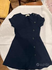 Vestito zara Kids blu navy con bottoni laterali