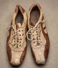 Scarpe DWD in pelle beige e marrone