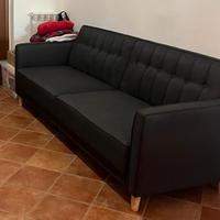 divano letto nero 