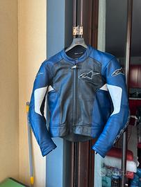 Tuta in pelle alpinestars due pezzi.