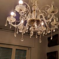 Lampadario XX secolo in cristallo