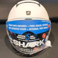 Casco Jet Shark Nano Blank Bianco - ULTIMA TAGLIA 