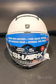 Casco Jet Shark Nano Blank Bianco - ULTIMA TAGLIA 