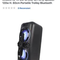 Cassa bluetooth sia alimentazione con cavo e ba