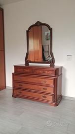 Comò/Cassettone legno stile classico con specchio