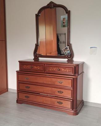 Comò/Cassettone legno stile classico con specchio