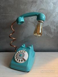 Lampada telefono azzurra