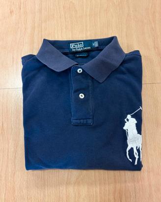 Polo Ralph Lauren uomo Mis. M Slim fit blu navy