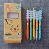 5 penne Pokemon colorate Pikachu Charmander ecc...