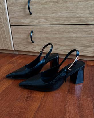 scarpe con tacco nere n. 34