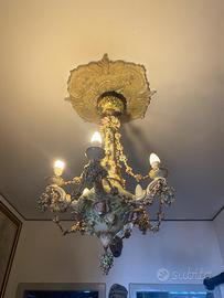 Lampadario in ceramica anni 40