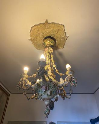 Lampadario in ceramica anni 40