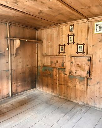 STUBE ANTICA IN LEGNO D’EPOCA COMPLETA