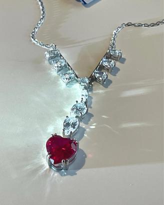 Collana bliss rosso rubino