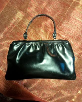 BORSA A MANO VINTAGE PELLE NERA 