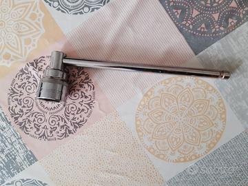 prolunga cromata da 3/4 di pollice, piu bussola 