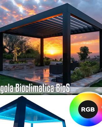 Pergola bioclimatica 3x6 bianca motorizzata gazebo