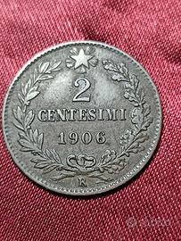 Regno d' Italia 2 centesimi del 1906