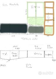 Soggiorno laccato parete attrezzata porta tv