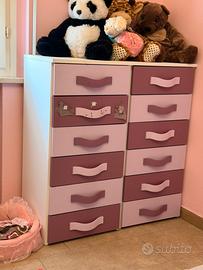 2 Settimini con cassetti colorati