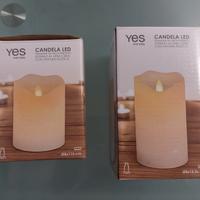 2 candele led con fiamma in novimento