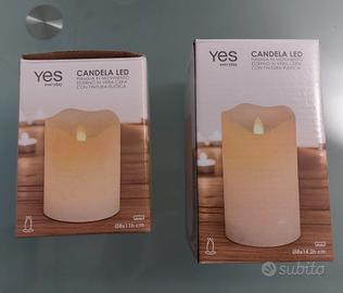 2 candele led con fiamma in novimento