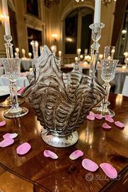 vaso fazzoletto murano "A Grosse Costolature"