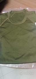 maglietta t shirt esercito nuovo tipo verde oliva