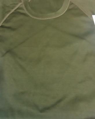 maglietta t shirt esercito nuovo tipo verde oliva