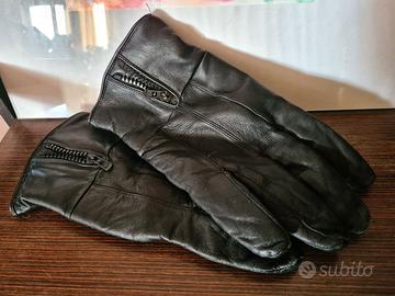 Guanti neri in pelle