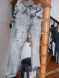 Jeans neri scoloriti anni 8/9 Sisley Vintage