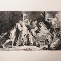 Adorazione dei pastori incisione VORSTERMAN 28x44